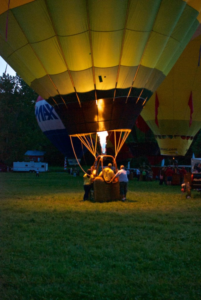 Balloon firing its burner