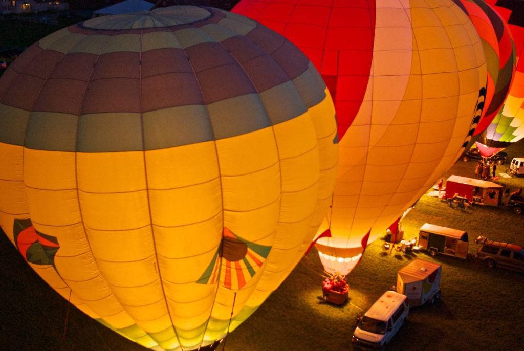 Glowing Balloons from above