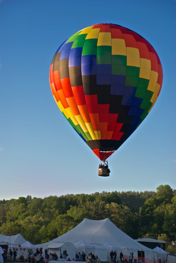 The first balloon takes off