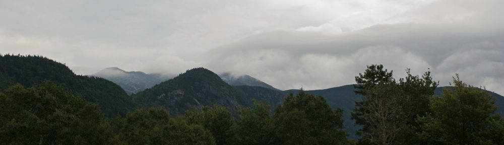 Clouds moving over the mountains