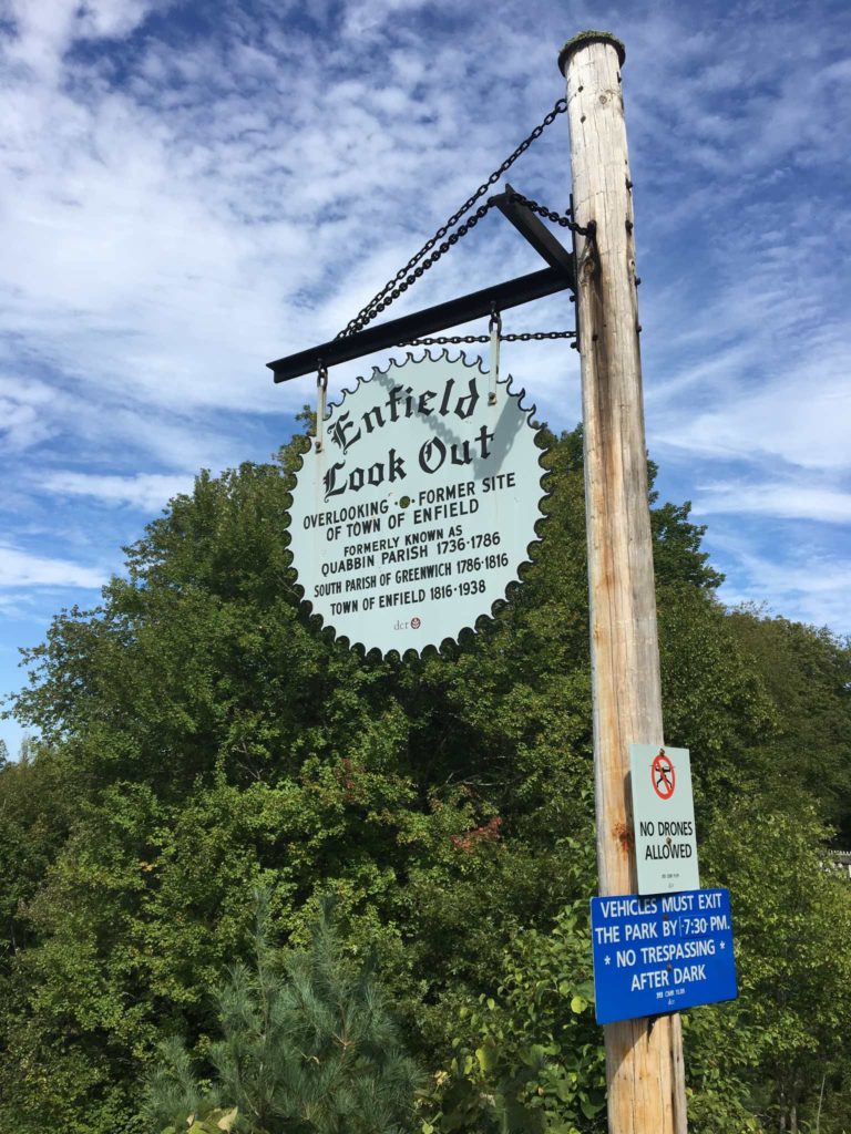 Sign for the Enfield Lookout