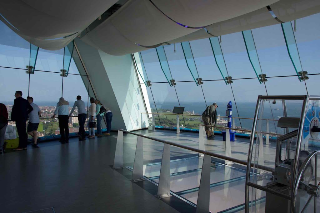 View of the inside of the Spinnaker Tower