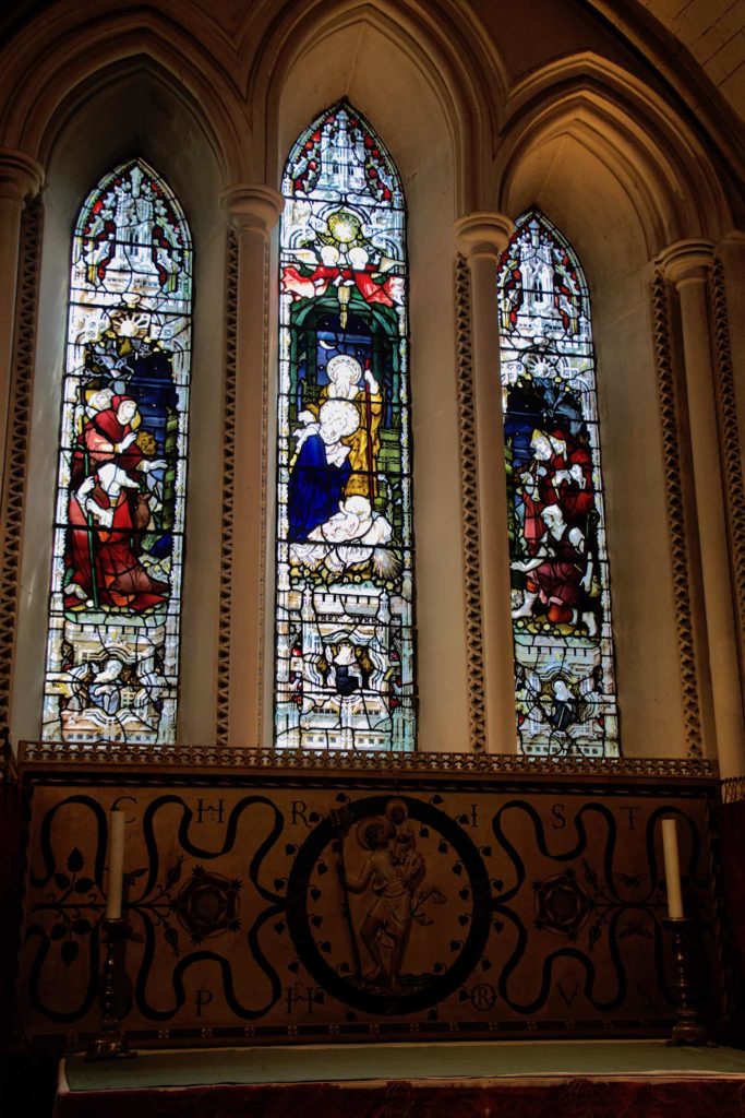 Stained glass windows in the retrochoir