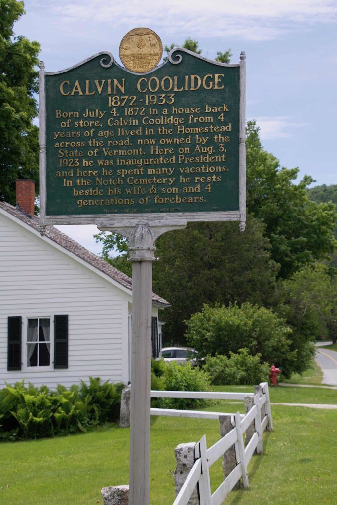 Coolidge birthplace in Plymouth Notch