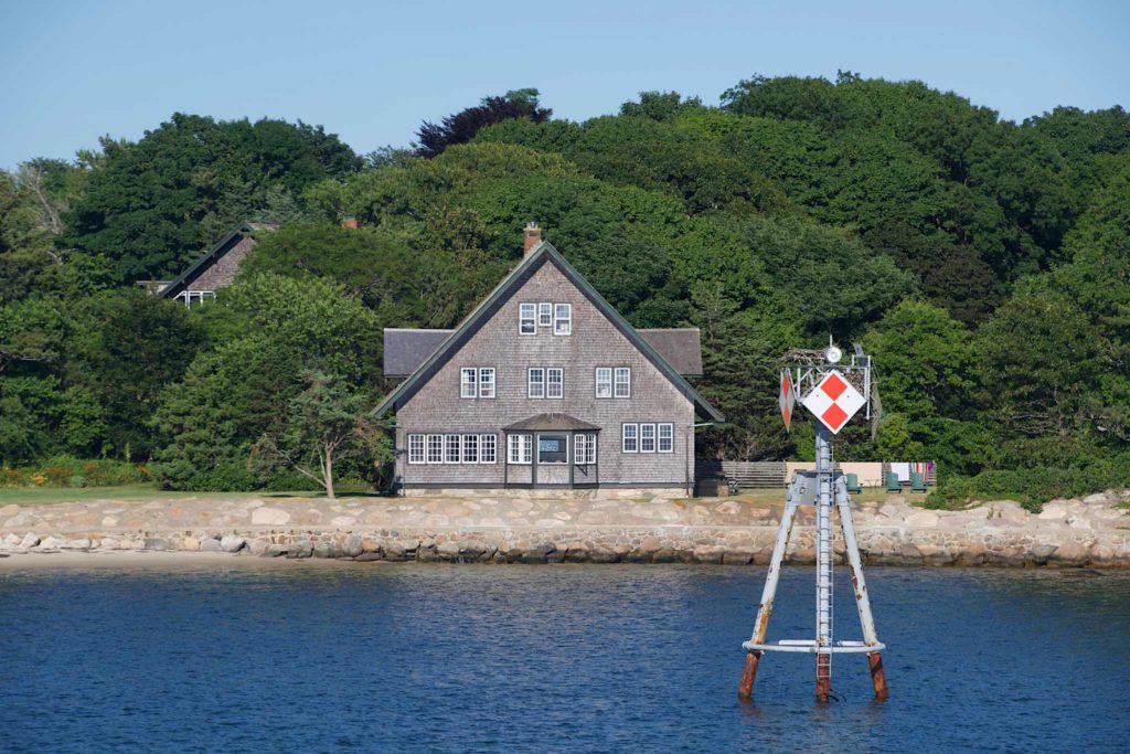 House by the edge of the Woods Hole harbor