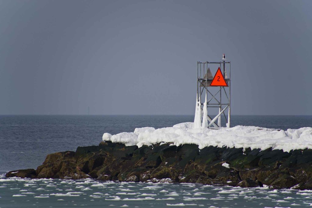 Radar target at the Sesuit Harbor breakwater