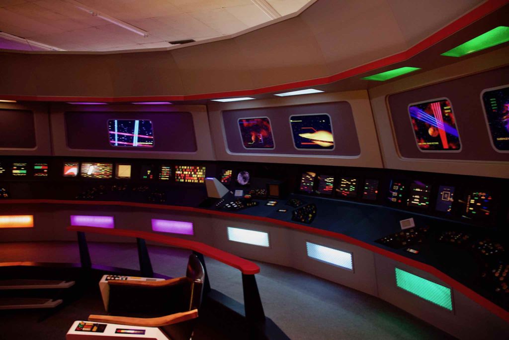Bridge - Command Chair and Spock's station