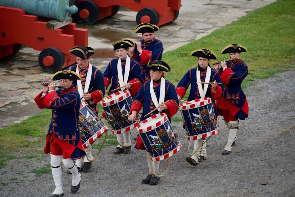 Drum and fifers, dressed in French Army uniform