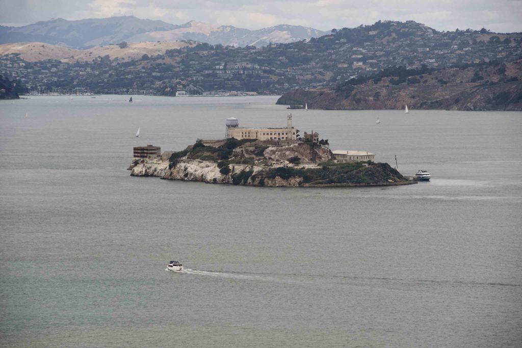 Alcatraz Island from Colt Tower