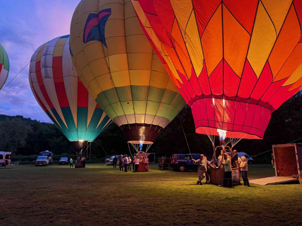 Balloons at the glow