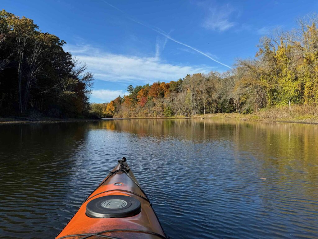 Heading back upstream towards Motley