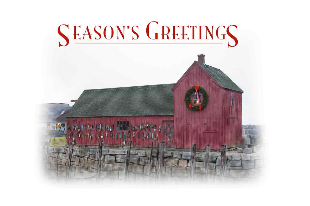 Seasons Greetings with digitally painted Motif #1