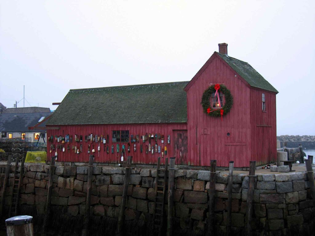 Old fishing shack in Rockport Ma