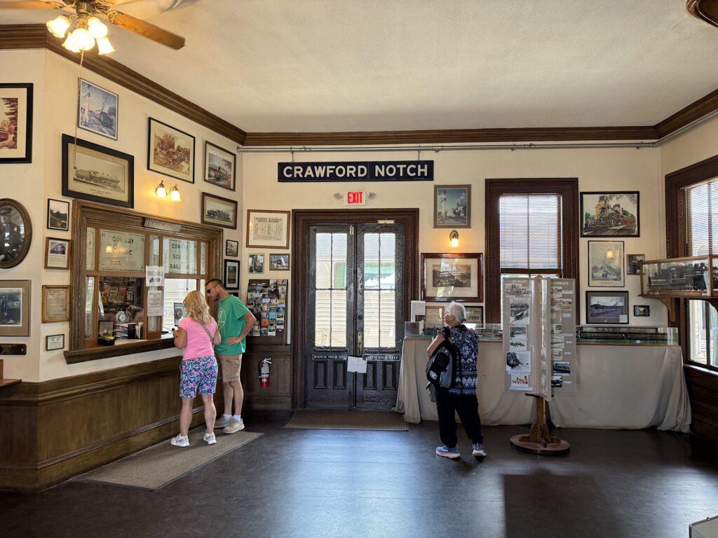 Inside the North Conway station