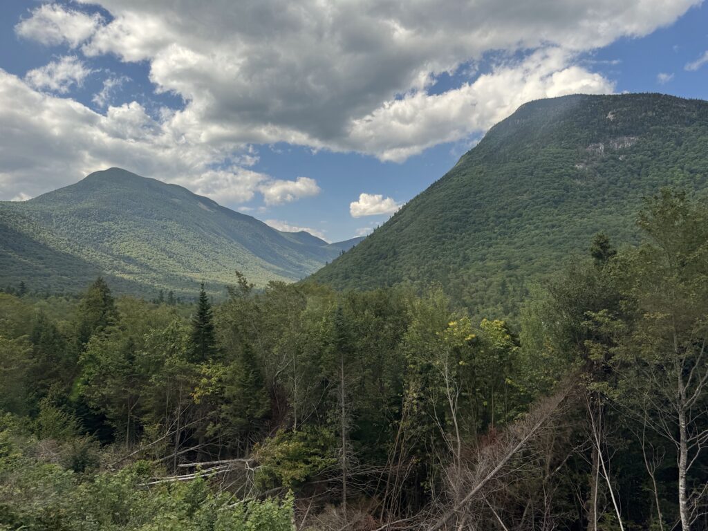 Mountains seen from train