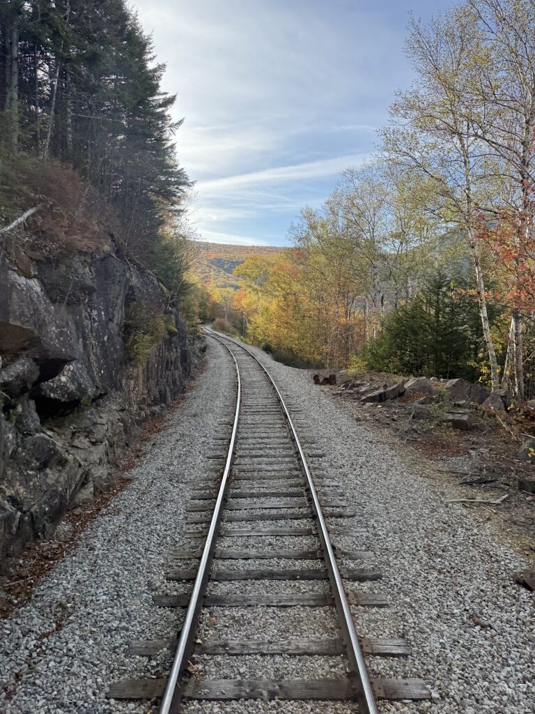 The cut we rode though, behind us