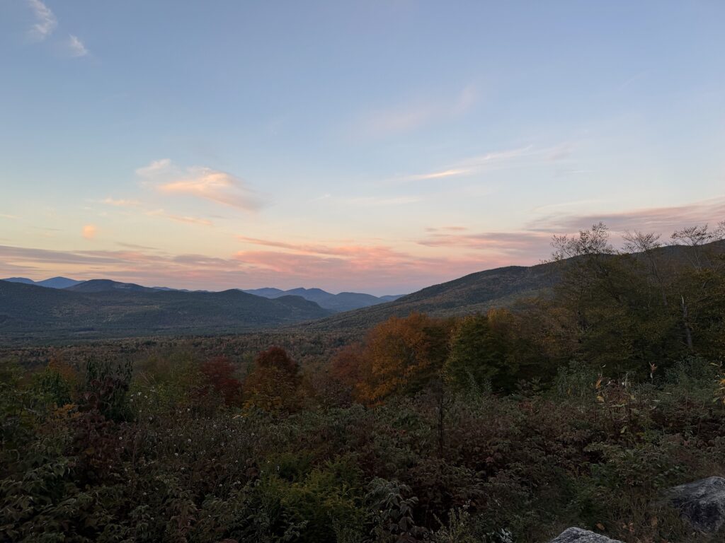 Sunset after the train trip from Bear Notch Road
