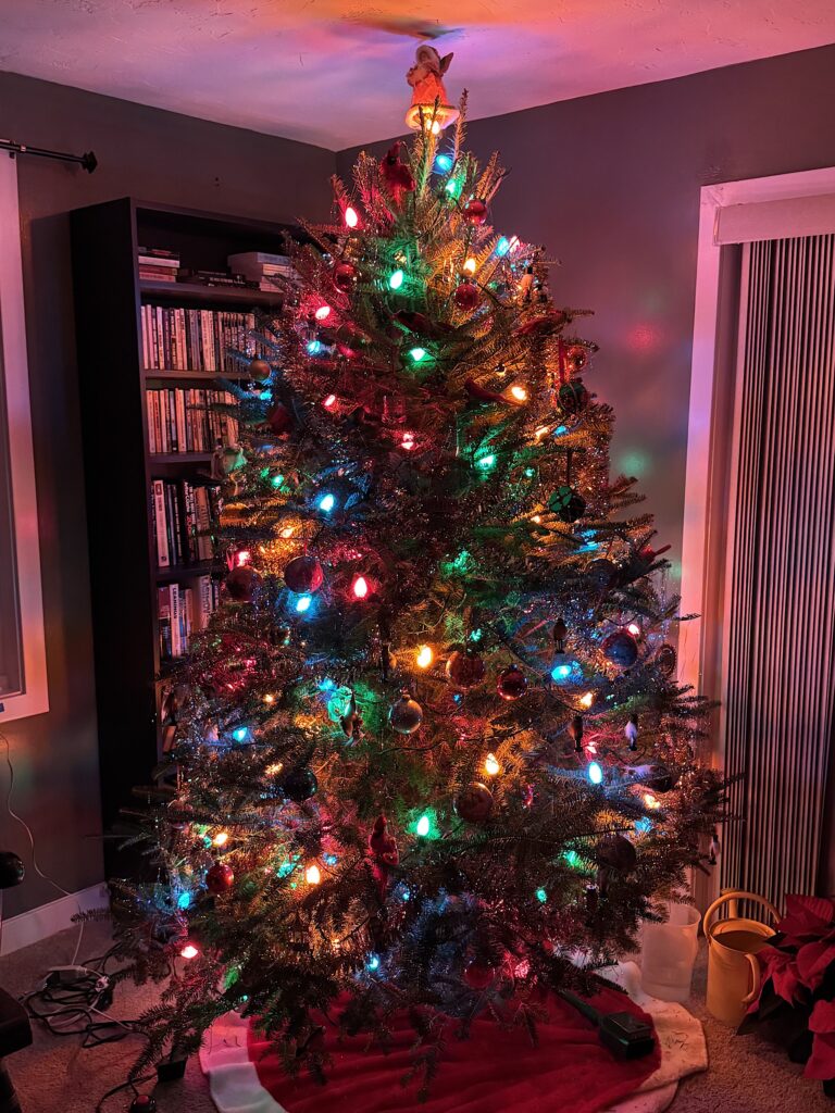 Christmas tree with lights
