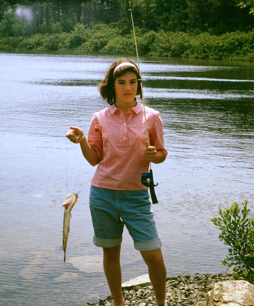 Susan, fishing