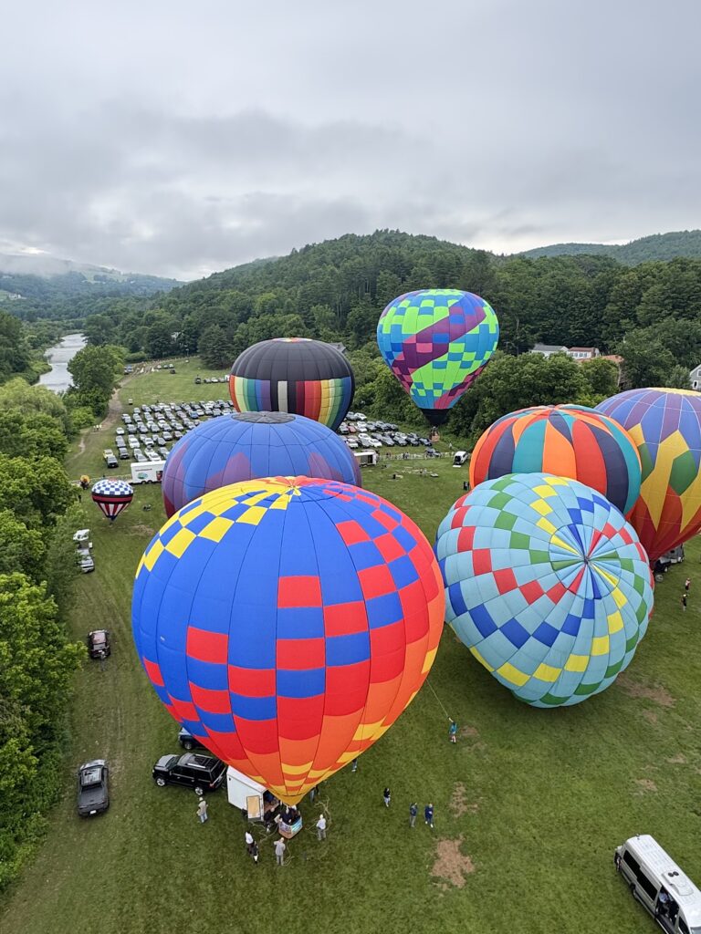 Balloons preparing to take off