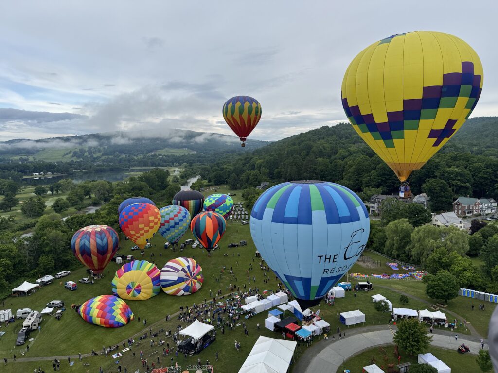 Balloons and the festival grounds