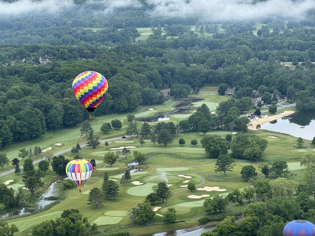 Balloons over golf course