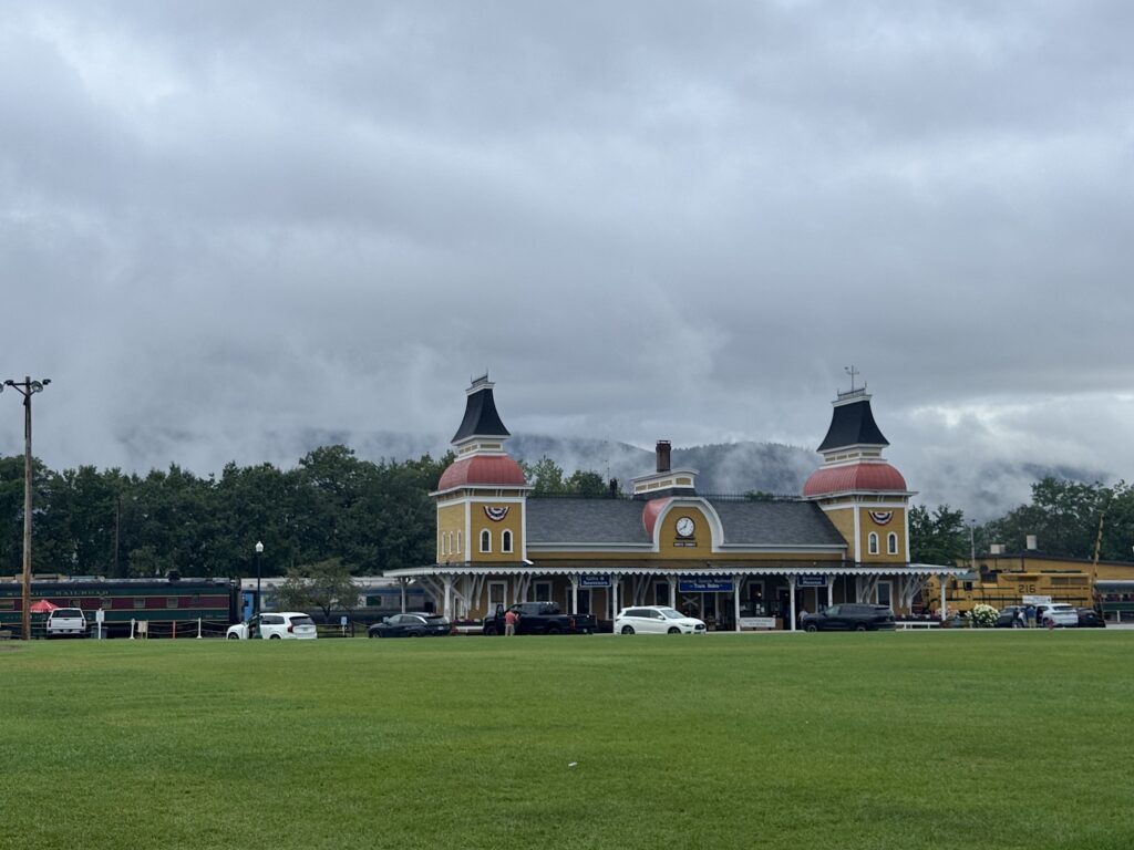 North Conway Station in the overcast