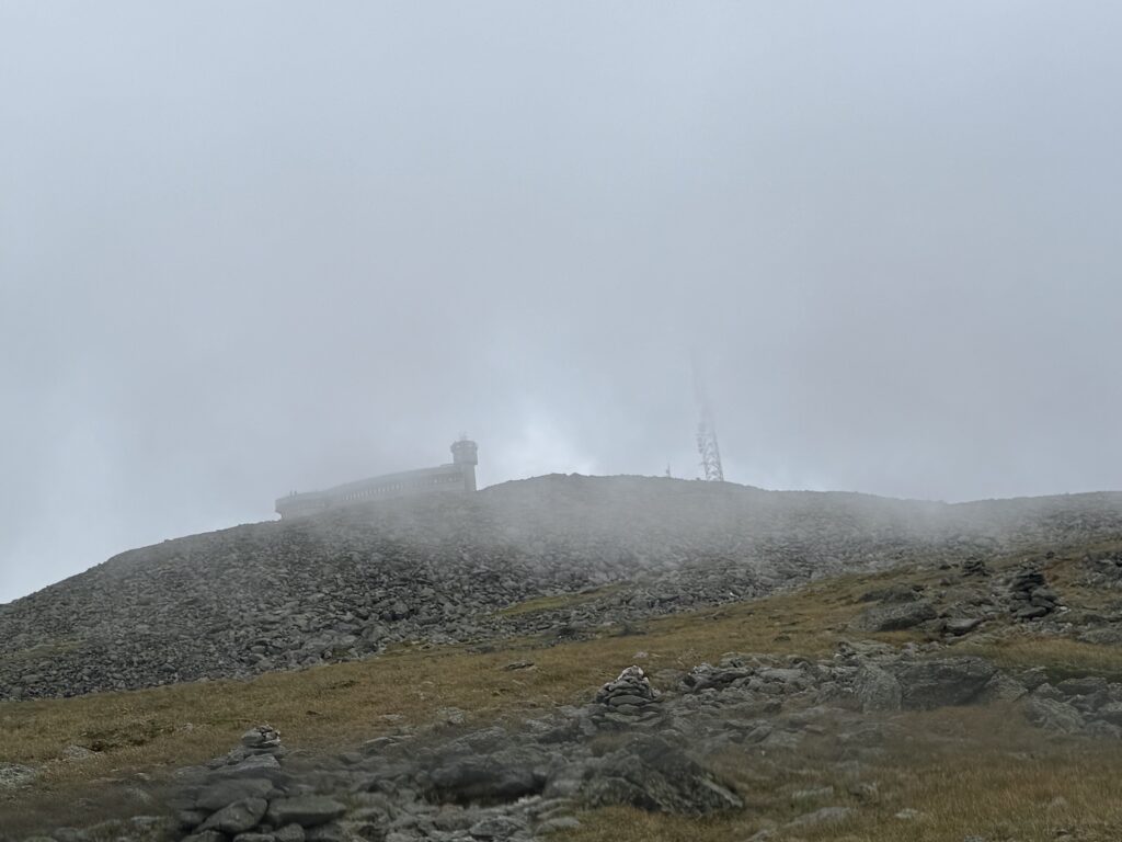 Observatory and visitor center in the distance