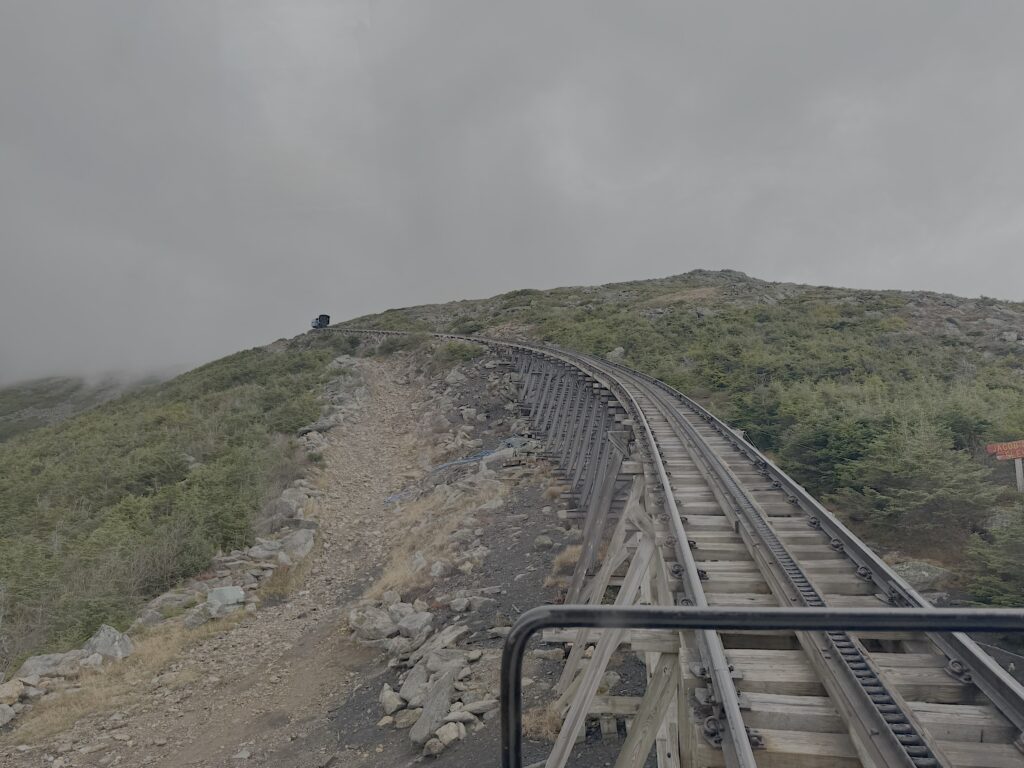 Climbing Jacob's ladder, the steepest part.